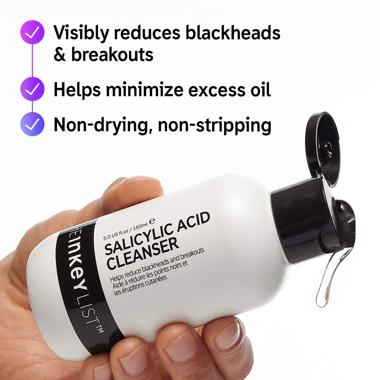 The INKEY List  Salicylic Acid Acne + Blackhead Cleanser 3