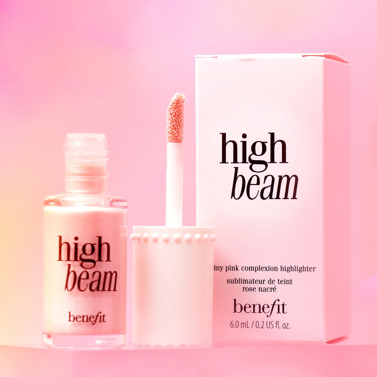 Benefit Cosmetics High Beam Satin Pink Liquid Highlighter 4