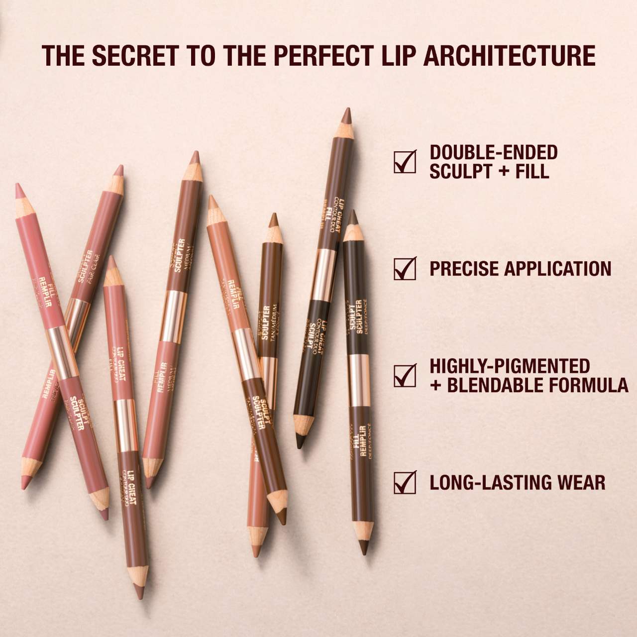 Charlotte Tilbury Super Nudes Lip Cheat Contour Duo Lip Liner 5