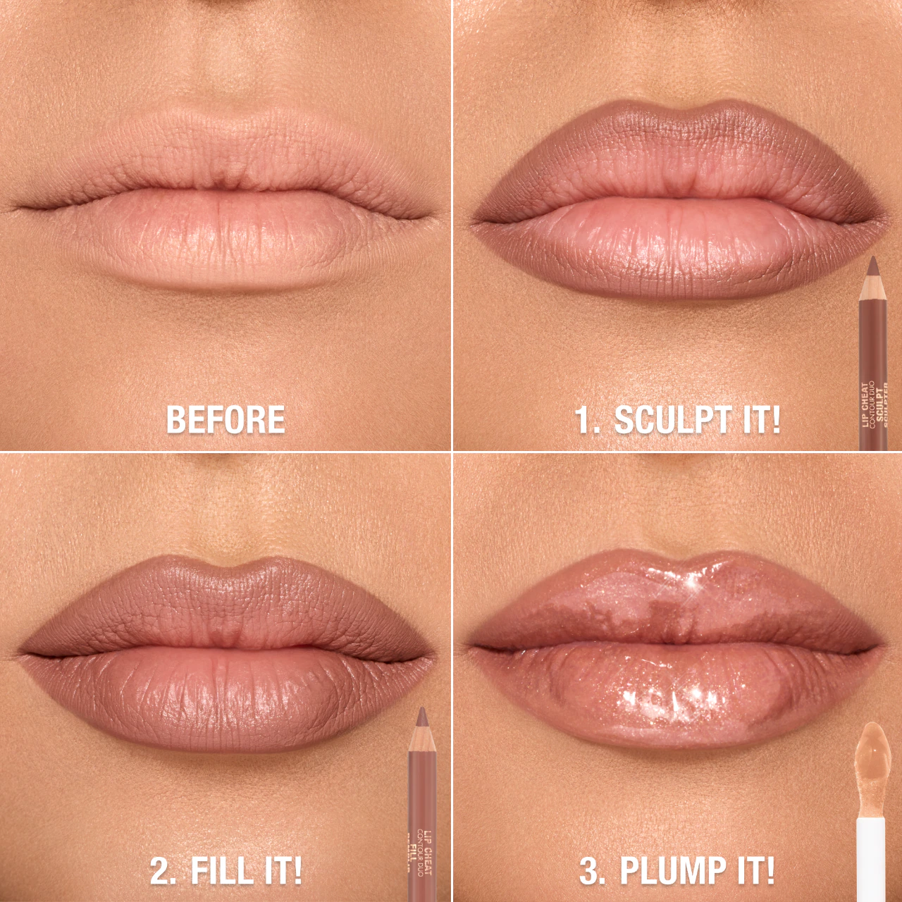 Charlotte Tilbury Super Nudes Lip Cheat Contour Duo Lip Liner 4