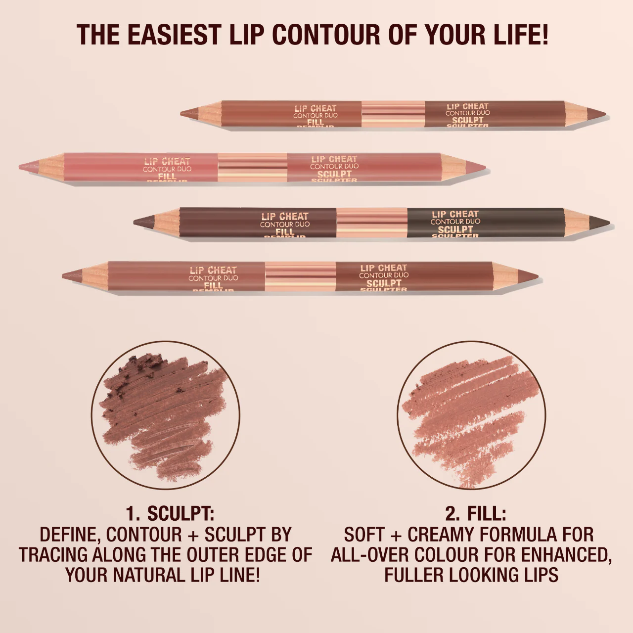 Charlotte Tilbury Super Nudes Lip Cheat Contour Duo Lip Liner 3